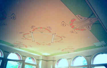 decorazione  soffitto liberty