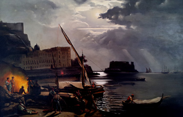 quadro di maniera Napoli di notte