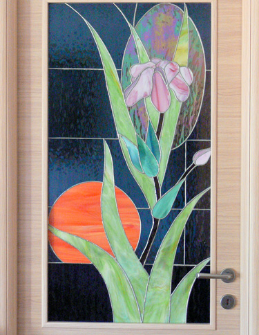 tramonto vetrata tiffany