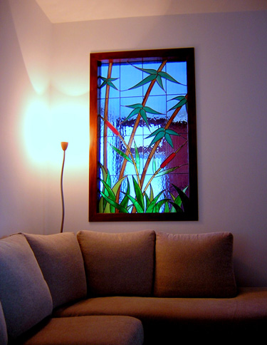 bambù vetrata tiffany