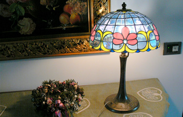 luna lampada tiffany a cupola